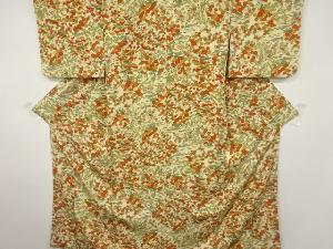 松に草花模様小紋着物